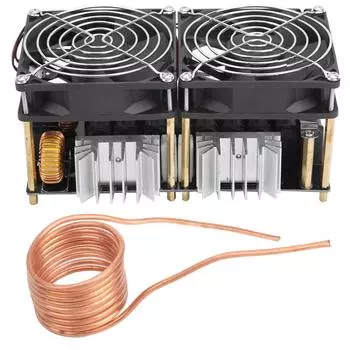 Модуль индукционной нагревательной платы, высокочастотный драйвер обратного хода с латунным воротником вентилятора 1800 Вт