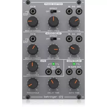 Модульный аналоговый синтезатор Behringer Eurorack-модуль, совместимый с Eurorack-модуль, аналоговый фазовый модуль SYSTEM100 Series 172 PHASE, серый Shifter/Delay/LFO