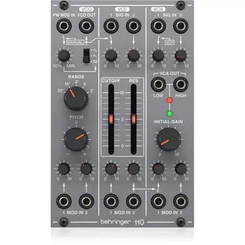 Модульный аналоговый синтезатор Behringer Eurorack, совместимый с Eurorack аналоговый модуль VCOVCFVCA, серия SYSTEM100 110 VCOVCFVCA GRAY