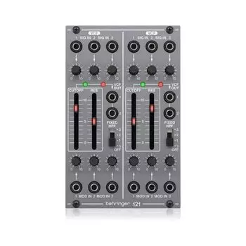 Модульный аналоговый синтезатор Behringer Eurorack, совместимый с Eurorack, аналоговый двойной VCF-модуль SYSTEM100 Series 121 DUAL VCF, серый