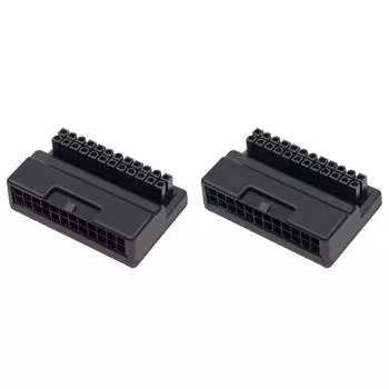 Модульный блок питания ATX 24-контактный на 90 градусов, разъем кабеля питания 24-контактный