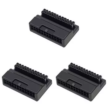 Модульный блок питания ATX 24-контактный на 90 градусов, разъем кабеля питания 24-контактный