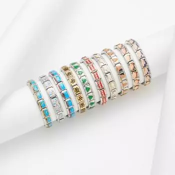 Модульный браслет из нержавеющей стали «сделай сам», одинаковый браслет ручной работы унисекс, забавный подарок на день рождения 10mm