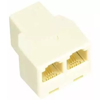 Модульный кабельный адаптер ELECOM с 2 ответвлениями AD-MJFBE