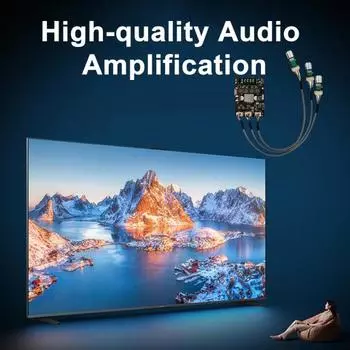 Модуль платы аудиоусилителя с регулировкой низких и высоких частот ZK 502T Плата предварительного усилителя для стереосистем 50 Вт*2 Высококачественный звук Перегрев чёрный