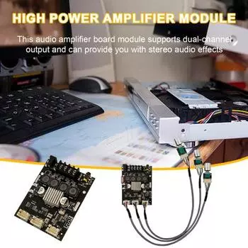Модуль платы аудиоусилителя с регулировкой низких и высоких частот ZK-502T Плата предварительного усилителя для стереосистем 50 Вт*2