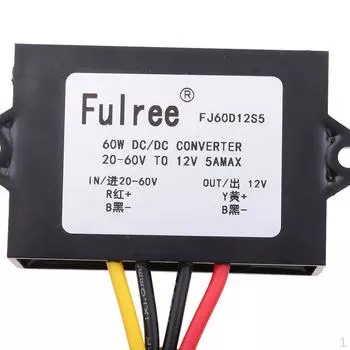 Модуль понижающего преобразователя от 20 до 60 В до 12 В, 5 А, 60 Вт, адаптер выходной мощности