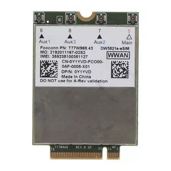 Модуль T77W968 DW5821E X20 LTE Cat16 1 Гбит/с FDD-LTE TDD-LTE 4G для ноутбука Dell 5420 5424 7424 7400
