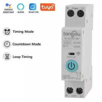Модуль таймера приложения SmartLife 16A Wi-Fi интеллектуальный выключатель цепи поддержка домашнего голосового управления аксессуары для дома 1P
