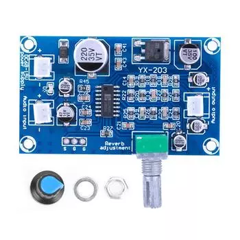 Модуль усилителя микрофона PT2399 с эффектом Super M65831, предусилитель-ревербератор