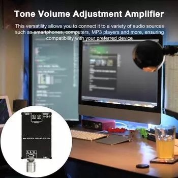 Модуль усилителя мощности звука с поддержкой Bluetooth, богатый звук, регулируемая громкость, плата усилителя, электронный комплект «сделай сам» чёрный