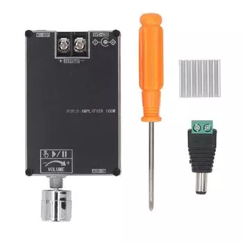 Модуль усилителя звука постоянного тока 724 В, одноканальный, 100 Вт, AUX BT, USB, плата усилителя мощности