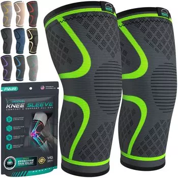 MODVEL Knee Support Set из 2 наколенников для поддержки колена (унисекс) Бег, Спорт, Пеший туризм, Баскетбол, Теннис,