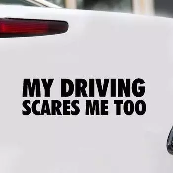 Мое вождение пугает меня слишком смешно, автомобиль, грузовик, светоотражающие наклейки, декор белый