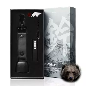 MOECHO Медвежий колокольчик, Черный, Магнитный глушитель, 70 дБ, 36.7 г, с Металлическим свистком для экстренных ситуаций (Пеший туризм/Треккинг/Рыбалка)