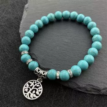 Моей лучшей маме Браслет из натурального камня «Древо жизни» Благодарственные подарки для мамы / свекрови Значимые подарки с карточкой-сообщением