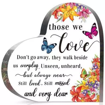 Моей сестре и моему другу Прозрачное английское сердце Акрил День матери День святого Валентина День благодарения Поделки Настольное украшение 1