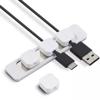 MOELIFE Cable Holder Magnetic Cable Clip Wire Organizing Cable Storage Car Cable Organizer Car Convenient Goods Compatible with Lightning Cable Cable