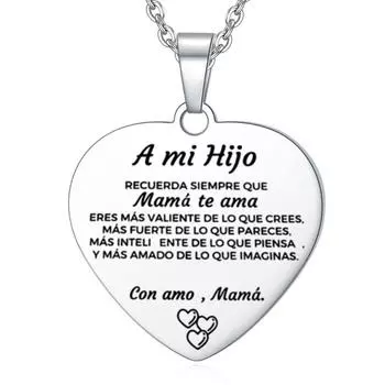 Моему сыну, дочери, кулон, ожерелье на испанском языке A MI HIJO HIJA NOVIA, вдохновляющие украшения, семейные подарки