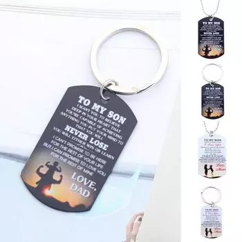 Моему сыну, я люблю тебя, письмо, военная собачья бирка, подвеска, ожерелье/брелок, подарок