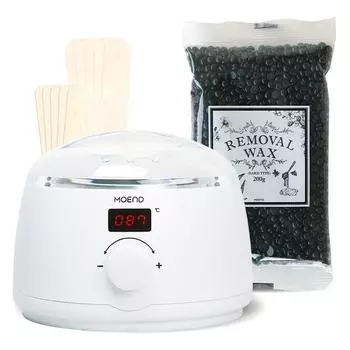 Moend Brazilian Waxing LCD Warmer + Primo Black 200 г + шпатель 35 шт. набор, 10 шт.. Primo Black 200 г LCD подогреватель, набор, 1 комплект