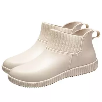 Moerstar Rain Водонепроницаемый Короткий Дождевик Стильный и Модный для Дождливой и Дождливой Погоды Размеры Размер Японская Обувь Женская Сверхлегкий белый