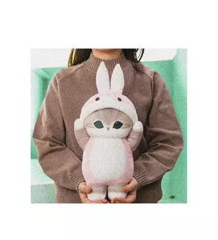 Mofu Kigurumi Nyan Big Plush Official Cute Merchandise Toy, Approx. 34cm, (Rabbit)