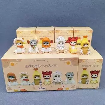 Mofu Sands милый кот фруктовая акула стайная фигурка кота кавайная счастливая кукла модель коллекция украшение рождественский подарок игрушка для ребенка with box