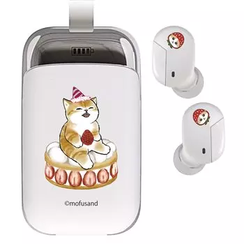 mofusand Completely Wireless Earphones (Nyanko Sweets) Antibacterial treatment IPX4 waterproof specification Touch sensor operation function