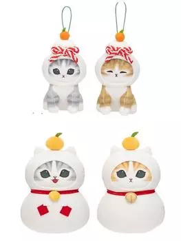 Mofusand Kagami Mochi Cat большая плюшевая мягкая игрушка-талисман 4 типа набор