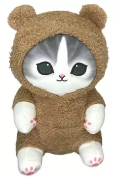 mofusand Pajama Nyan БОЛЬШАЯ мягкая игрушка размером около 28 см. (пижама с медведем)