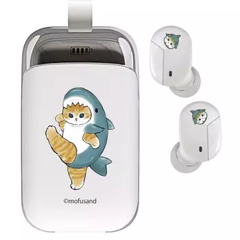 mofusand Полностью беспроводные наушники Антибактериальная обработка Класс водонепроницаемости IPX4 Функция сенсорного управления Модель с Bluetooth