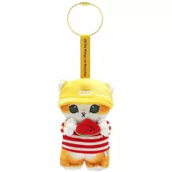 Mofusand Понедельник Сонный Продлевающий Жизнь Переработка Кот Брелок Плюшевый Thursday Bored Cat