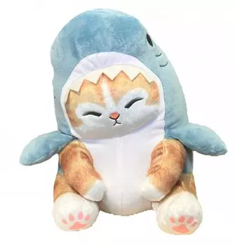 mofusand Sea Creatures BIG Nyan Мягкая игрушка 2 Shark Nyan Mofusand 30 см Размер