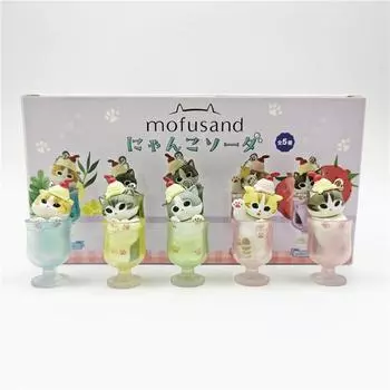 Mofusand Theme Drink Collectible Pvc Action Figure Model Desk Decor Adult For