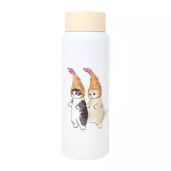 mofusand Vacuum Double Stainless Steel Bottle 200ml Shrimp (Mofusand) [Double Tempura] 53-2051