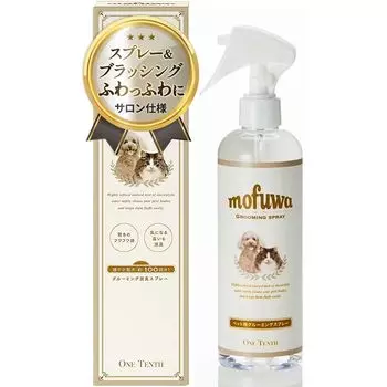 Mofuwa Grooming Brushing No Сделано в Японии — легко! Спрей, Собака, Кошка, Шампунь, Спрей, Дезодорирующий, Статичный, Без запаха, Гипоаллергенный, Добавки, (300мл)