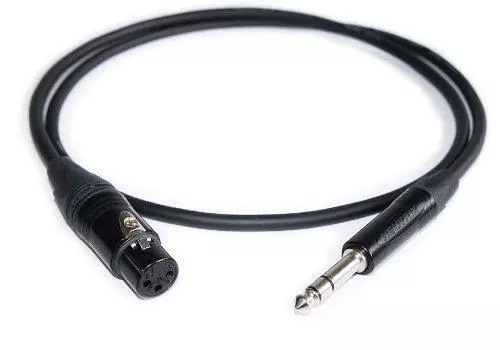 MOGAMI XLR Cannon Phone 1m NEUTRIK NC3FXXB NP3XBAG Bushing Black [2534 Black] (Female)-TRS / & /