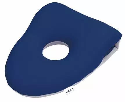 MOGU Bead Cushion Sleeping Navy Length Pillow, Navy, Pillow, (Total Approx. 40cm)