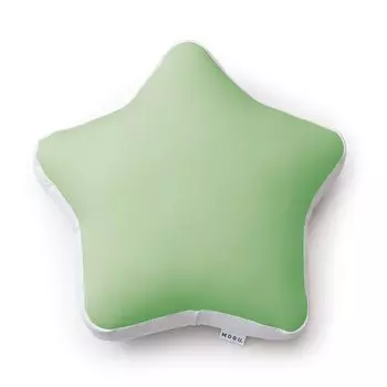 MOGU Bead Star Daylight Approximately 40cm in Fluffy Cloud Star Made in Japan Cushion, Shape, Green/White, Diameter, Cushion,