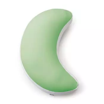 MOGU Бусина Луна Дневной свет Примерно 50 см в пушистом облаке полумесяц Сделано в Японии Подушка, Форма, Зеленый/белый, Диаметр, Подушка,