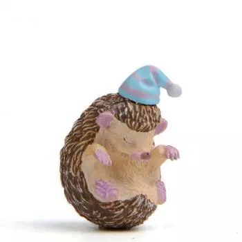 Мох Ландшафт Крошечная Смола Мини Фигурка Животного Украшение Орнамент Ежик Миниатюра B