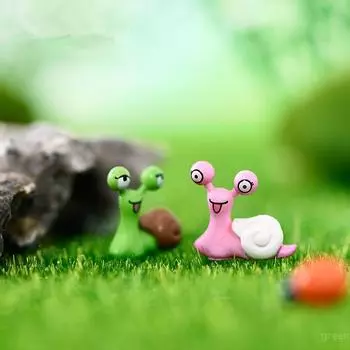 Мох Микро Ландшафтный Орнамент Милая Улитка Пара Кукла DIY Суккулентные Горшечные Растения Аксессуары Миниатюрные Садовые Статуэтки Украшения синий