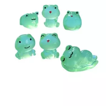 Мох Микропейзажи Светящиеся Милые Лягушки Аквариум Рыба Ландшафтный Дизайн DIY Украшения Аксессуары Мини Украшения One Size зелёный