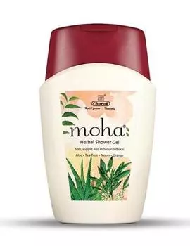 Моха: гель для душа с Алоэ вера, Нимом и Апельсином (200 мл), Moha Herbal Shower Gel, Charak 15.700000000000001