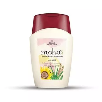 Моха: натуральный солнцезащитный лосьон SPF 50 (100 г), Moha Herbal Sunscreen Lotion, Charak 12.4625