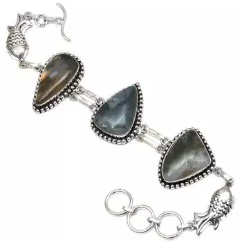 Моховой агат драгоценный камень подарок для нее серебряные ювелирные изделия браслеты 7 регулируемые