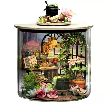 moin moin Кукольный домик Миниатюрный набор для ручной работы Набор Террариум Банка Мечта Бутылка Размером с ладонь Сказка для начинающих Стильный интерьер Цветник Сад Школа магии