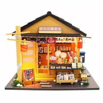 moin moin кукольный домик миниатюрный набор для ручной работы осенний магазин сладостей Showa японский стиль набор инструментов со светодиодной подсветкой акриловый чехол + 4 предмета +