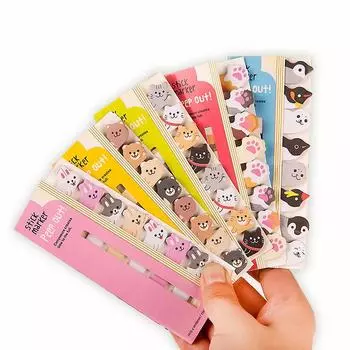 moin moin липкие заметки-наклейки Животные большая коллекция 8 видов x 120 листов набор море привет! (кошачья лапка, кролик, собака, овца, панда, медведь, существа,